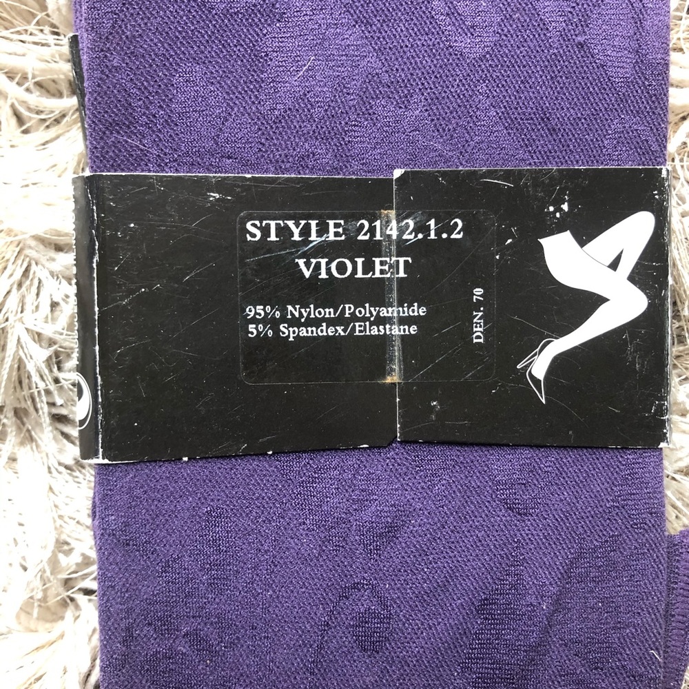 Violet textured tights